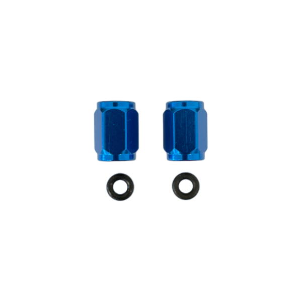 Paar Ventilkappen blau