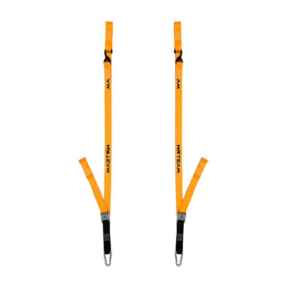 Paar Motorrad-Spannriemen Pull Up 38mm orange