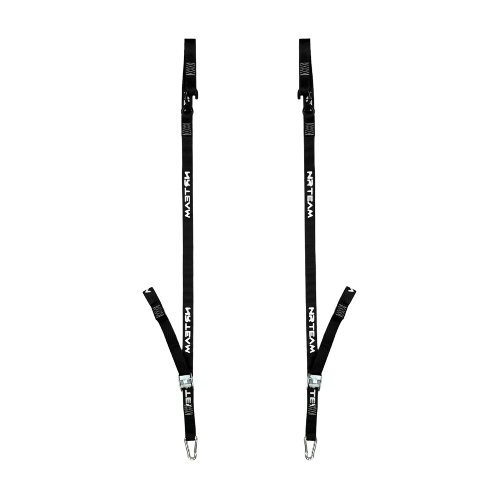 Paar Motorrad-Spannriemen Pull Up 38mm schwarz