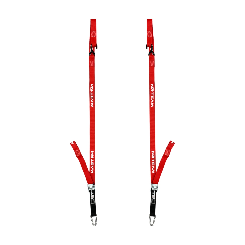 Paar Motorrad-Spannriemen Pull Up 38mm rot
