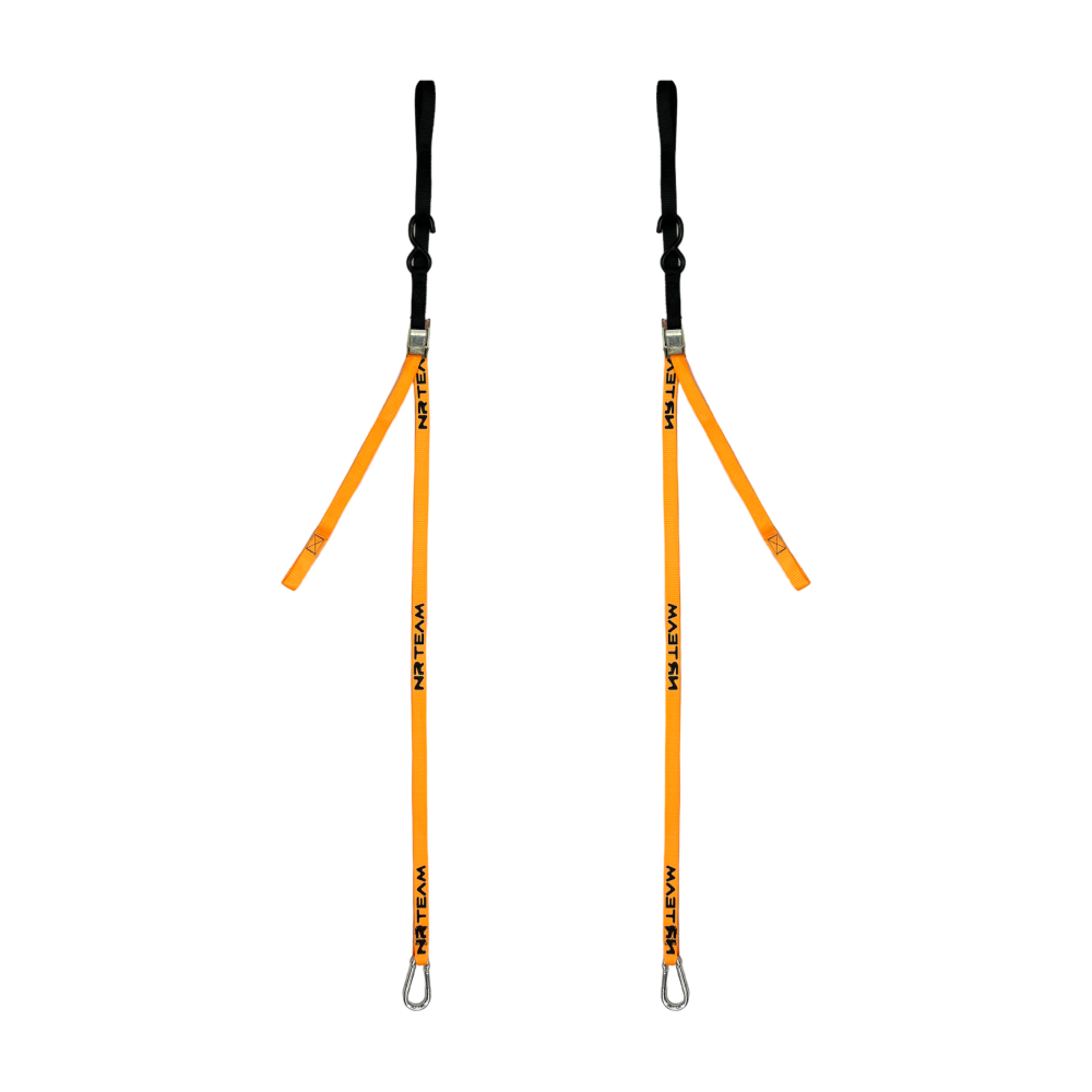 Paar Motorrad-Spannriemen Tie Down 25mm orange