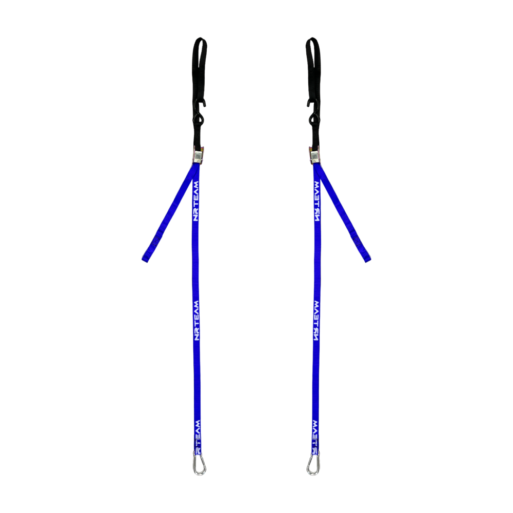 Paar Motorrad-Spannriemen Tie Down 25mm blau