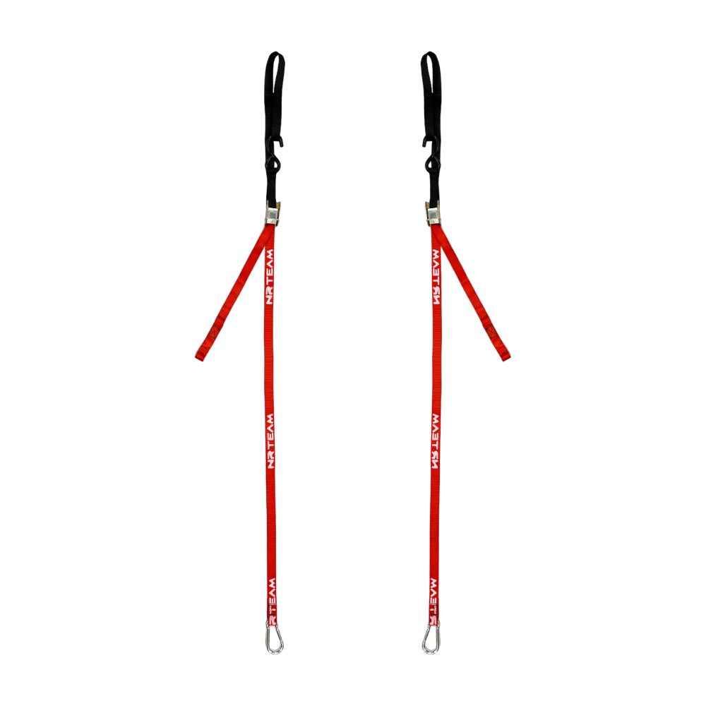 Paar Motorrad-Spannriemen Tie Down 25mm rot