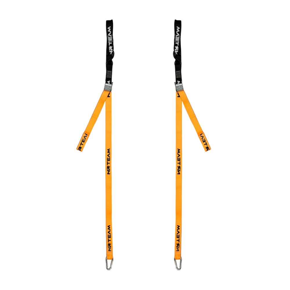 Paar Motorrad-Spannriemen Tie Down 38mm orange