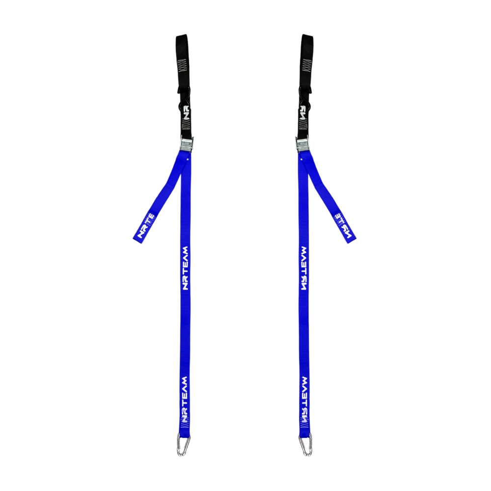 Paar Motorrad-Spannriemen Tie Down 38mm blau