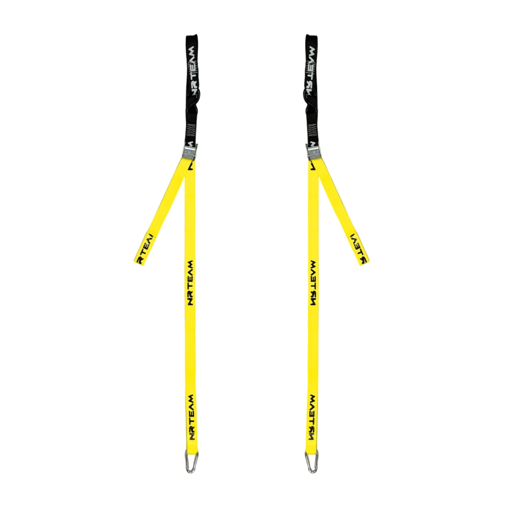 Paar Motorrad-Spannriemen Tie Down 38mm gelb