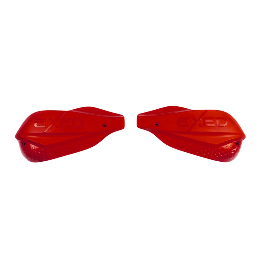 Paar geschlossene Handschützer Exed für 28,6 mm Lenker rot Paar geschlossene Handschützer Exed für 28,6 mm Lenker rot