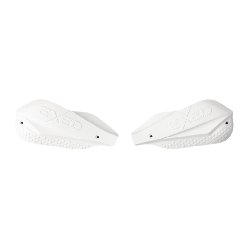 Paar geschlossene Handschützer Exed für 28,6 mm Lenker weiß Paar geschlossene Handschützer Exed für 28,6 mm Lenker weiß
