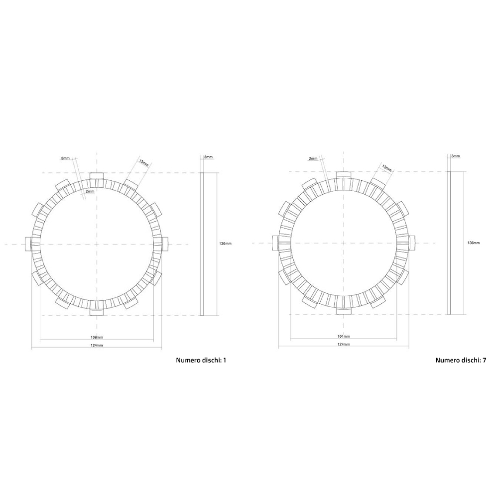 Kupplungsscheiben (Belag) FCC Honda CRF 250 X (04-17) FCC.0171