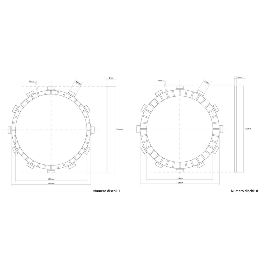 Kupplungsscheiben (Belag) FCC Yamaha YZ 426 F (01-02) FCC.0186