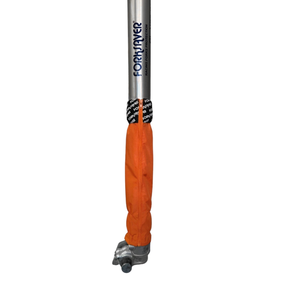 Forksaver-Gabelschützer mit Reißverschluss für Gabelholme von 45 mm bis 48 mm orange