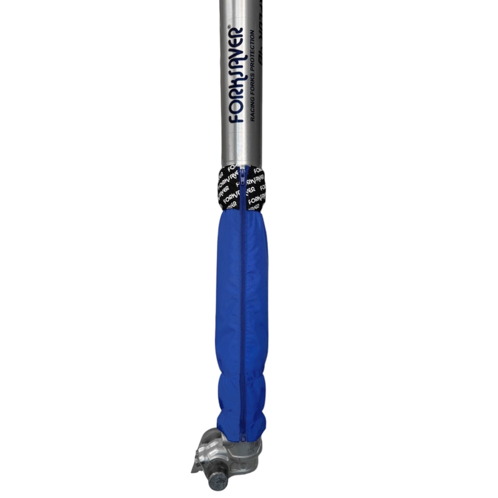 Forksaver-Gabelschützer mit Reißverschluss für Gabelholme von 45 mm bis 48 mm blau