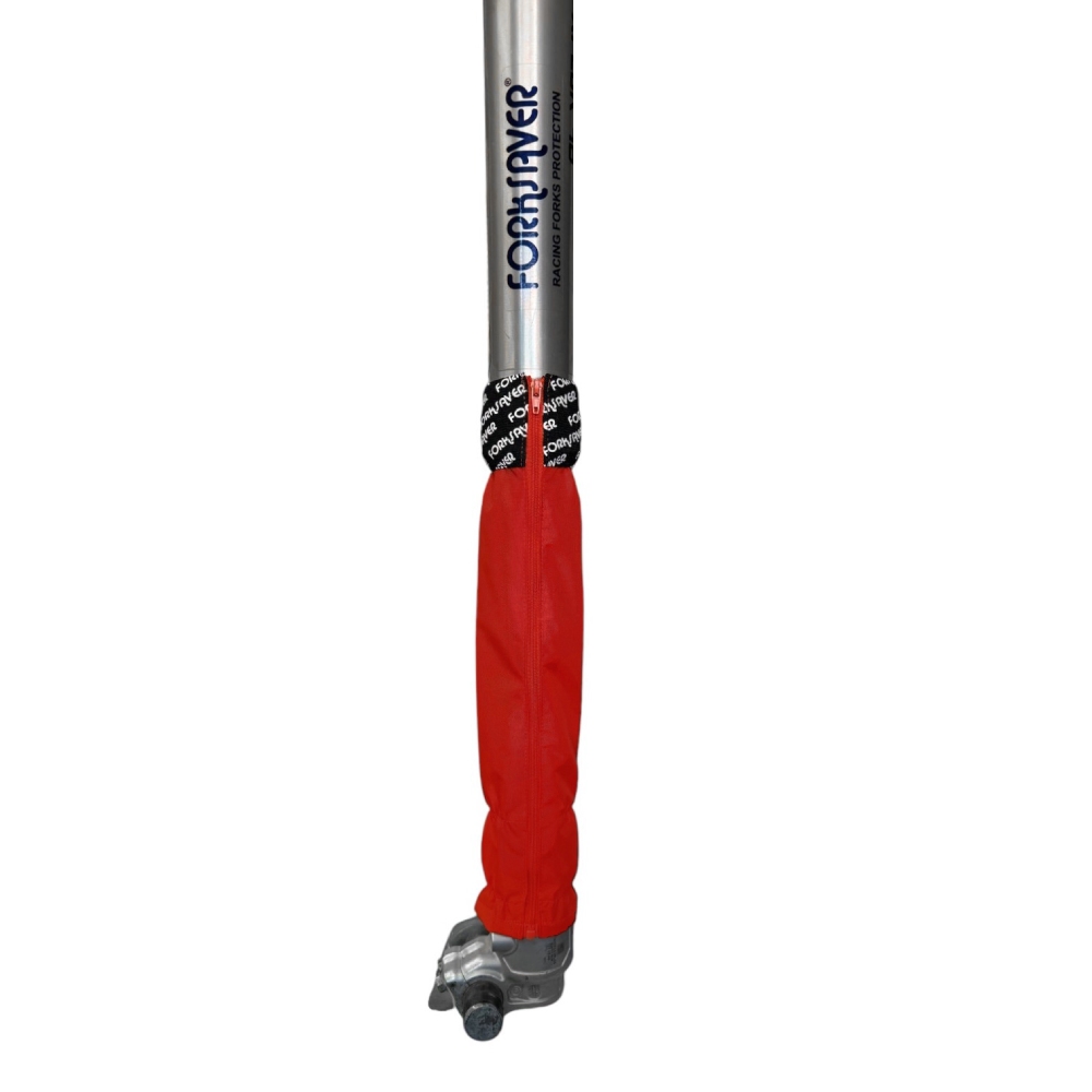 Forksaver-Gabelschützer mit Reißverschluss für Gabelholme von 45 mm bis 48 mm rot