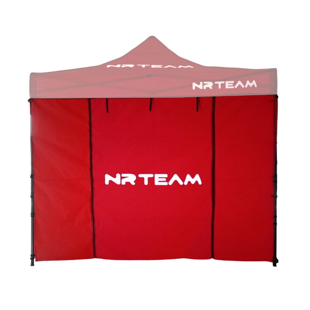 Vorderwand mit Tür für Pavillon- rot