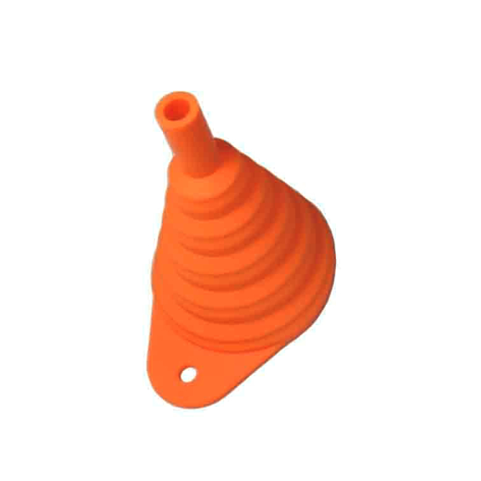 Klappbarer Silikontrichter orange