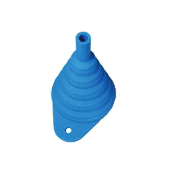 Klappbarer Silikontrichter blau