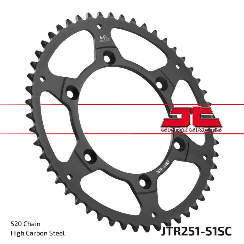 Hinterradritzel JT stahl Yamaha YZ 450 F (03-25) 51 zähne selbstreinigend JTR251.51SC