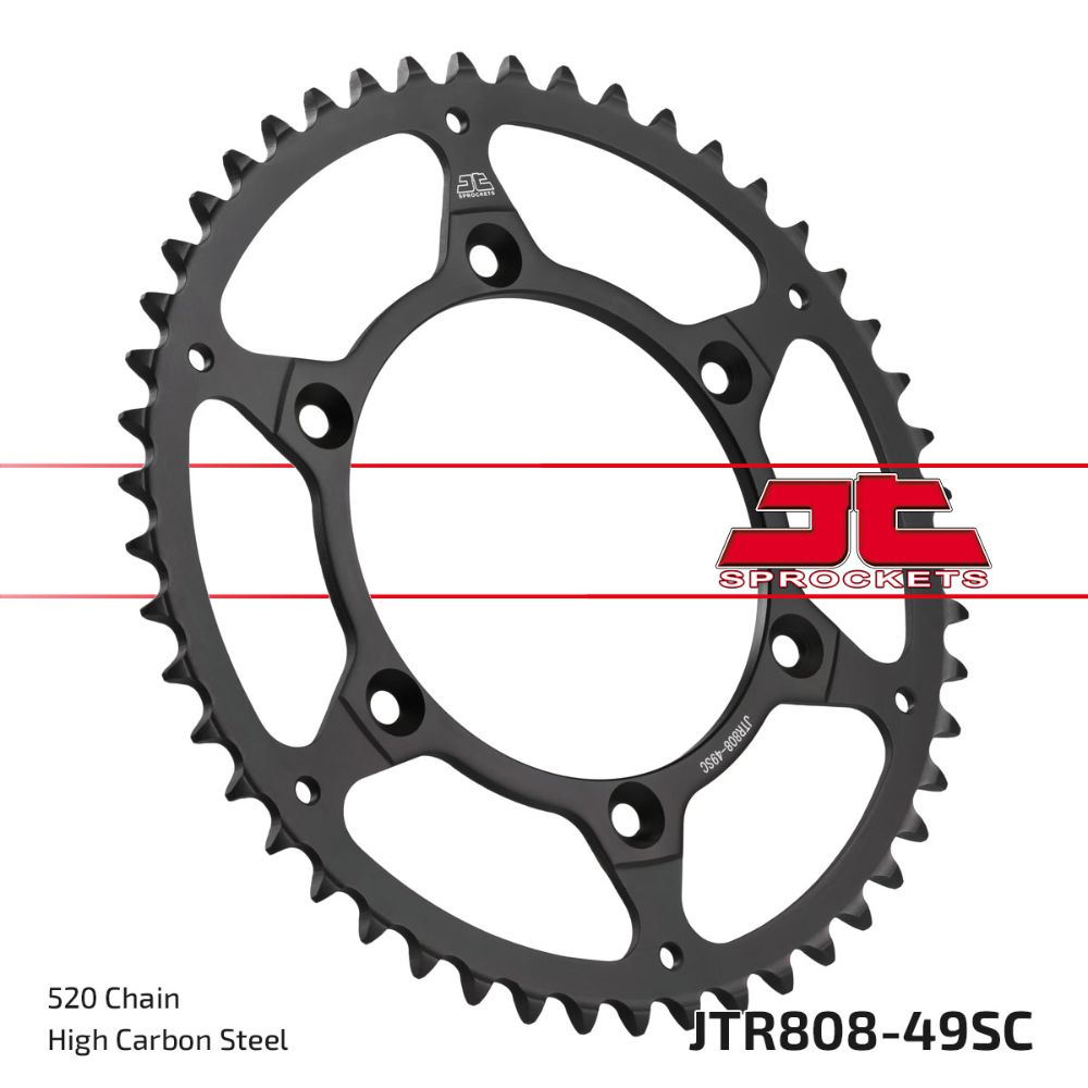 Hinterradritzel JT stahl Suzuki RM 250 (89-12) 49 zähne selbstreinigend JTR808.49SC