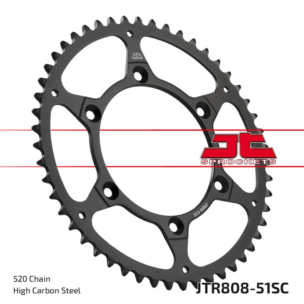 Hinterradritzel JT stahl Suzuki RMZ 450 (05-25) 51 zähne selbstreinigend JTR808.51SC