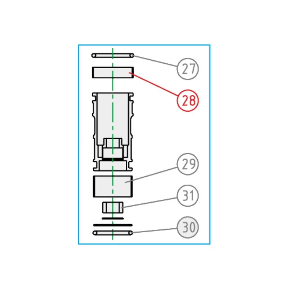 Trennkolben KYB Yamaha YZ 125 (06-21) - Obere Buchse K110280000101