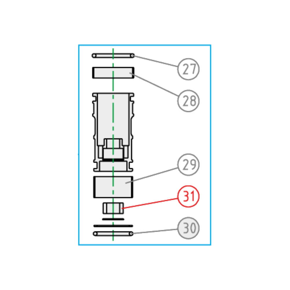 Trennkolben KYB Suzuki RMZ 250 (19-25) - Simmerring K110310000201