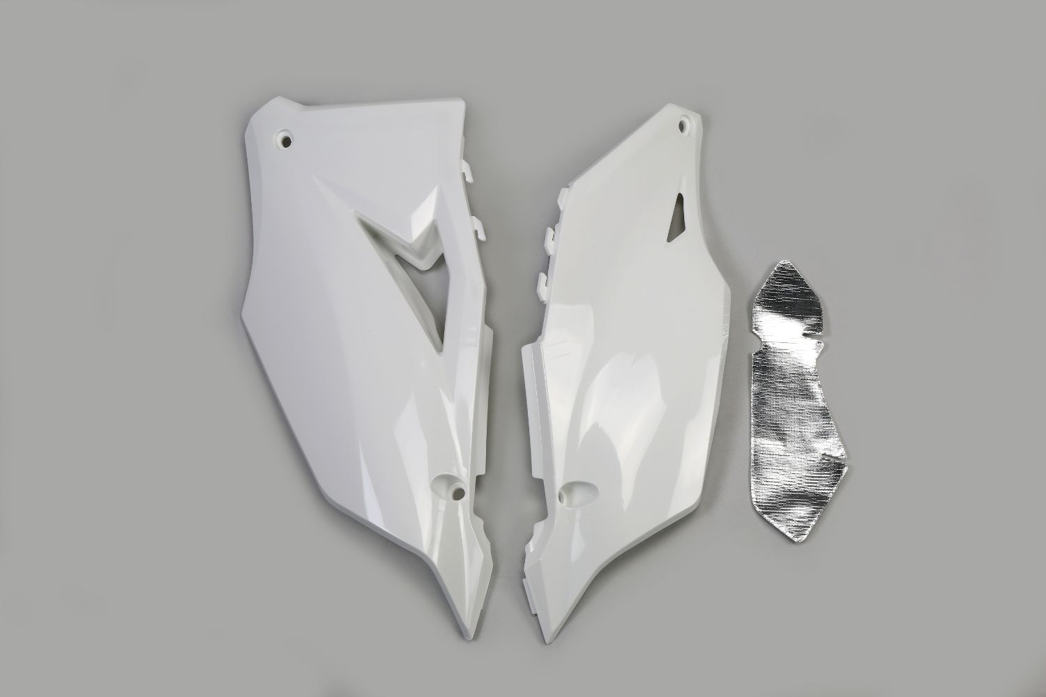 Seitliche Startnummerntafeln Kawasaki KX 250 F (21-24) weiß KA04752-047