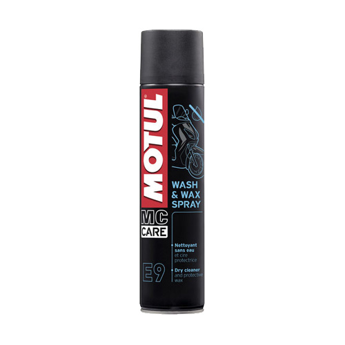 Silikon-Reinigungsspray Motul E9 Wash e Wax - 400 ml Silikon-Reinigungsspray Motul E9 Wash e Wax - 400 ml