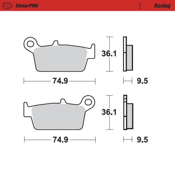 Bremsbeläge Moto Master Honda CR 85 (03-07) hinten racing MM-091811