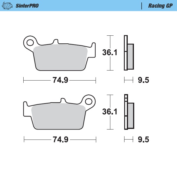 Bremsbeläge Moto Master TM EN/MX 125 (01-04) hinten GP MM-091812