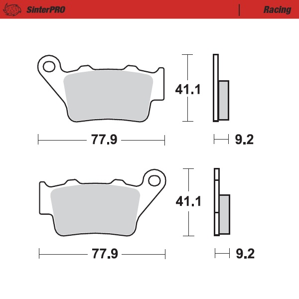 Bremsbeläge Moto Master KTM 200 EXC (99-03) hinten racing MM-093211