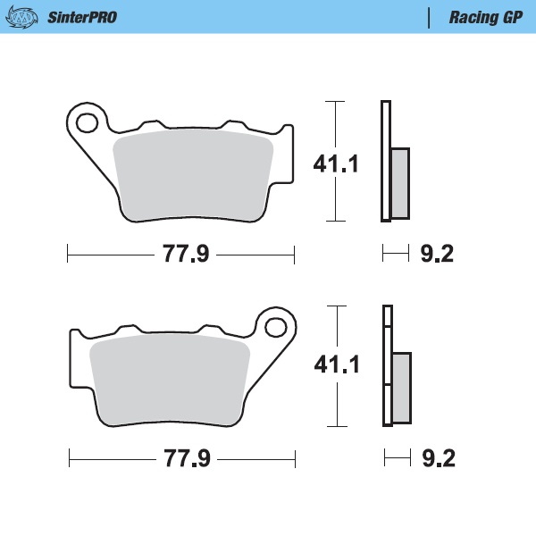 Bremsbeläge Moto Master KTM 200 EXC (99-03) hinten GP MM-093212