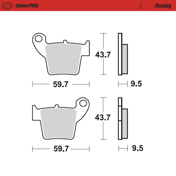 Bremsbeläge Moto Master Honda CR 250 (02-07) hinten racing MM-094311