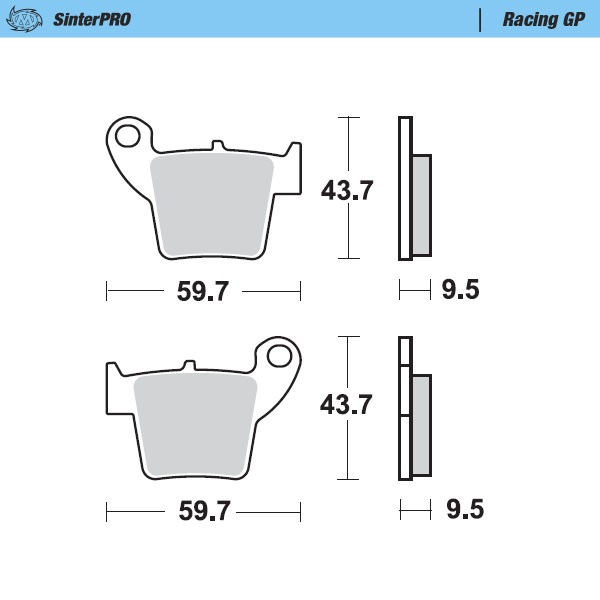 Bremsbeläge Moto Master Honda CRF 450 R (02-25) hinten GP MM-094312