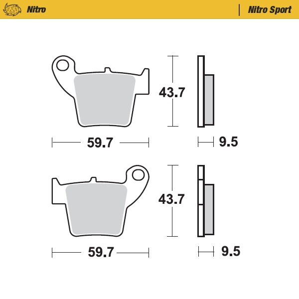 Bremsbeläge Moto Master Honda CRF 450 X (05-16) hinten nitro MM-094322