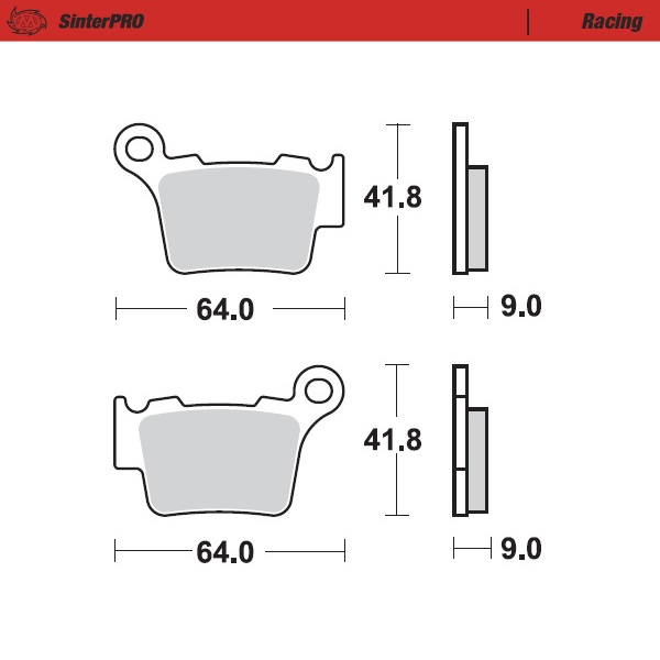 Bremsbeläge Moto Master KTM 250 EXC (04-25) hinten racing MM-094411