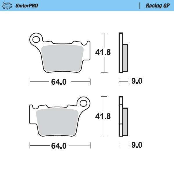 Bremsbeläge Moto Master Husaberg 300 TE (11-14) hinten GP MM-094412