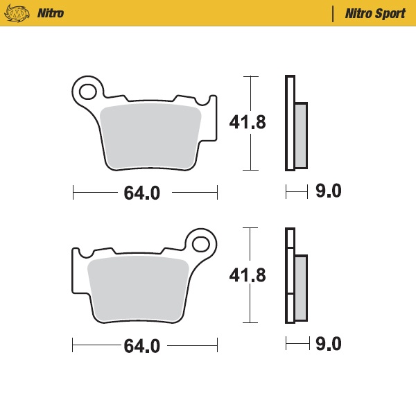 Bremsbeläge Moto Master Husaberg 450 FE (09-14) hinten nitro MM-094422
