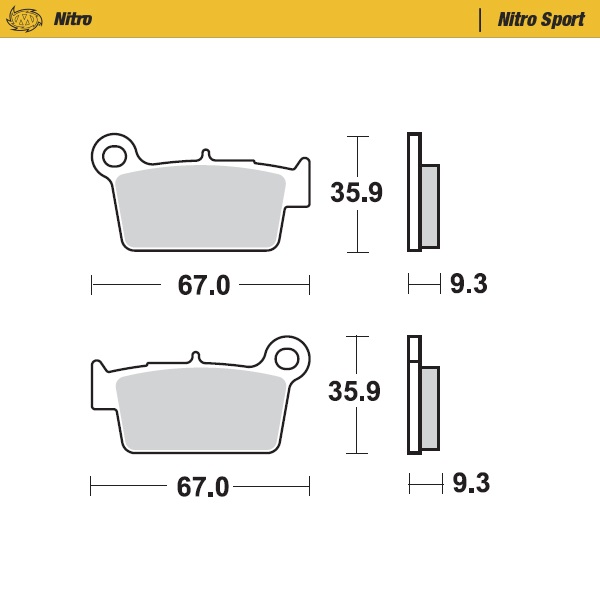 Bremsbeläge Moto Master Beta RR 480 (15-25) hinten nitro MM-094522