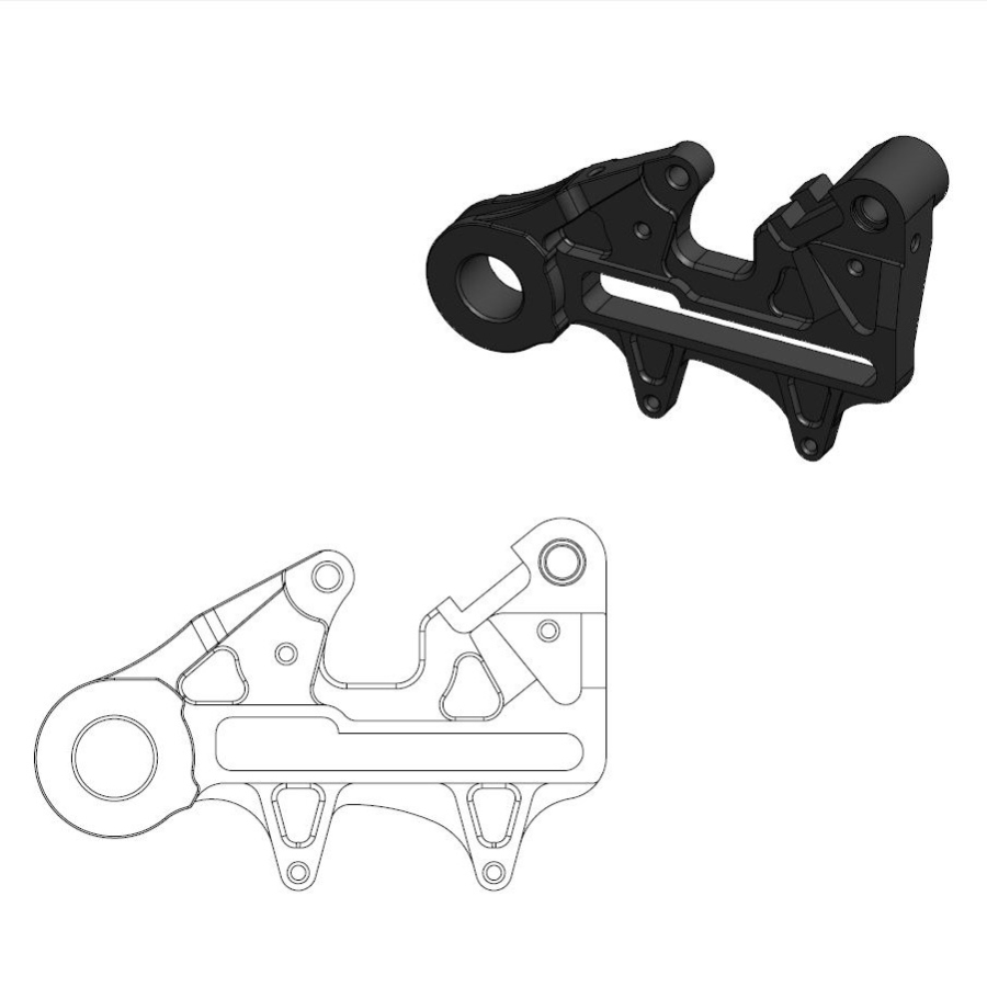 Distanzstück Husqvarna 250 TC (24-25) hinten 240mm - Moto Master MM-211133