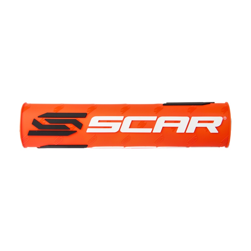 Lenkerpolster Scar neonorange und weiß - Lenker mit Querstrebe