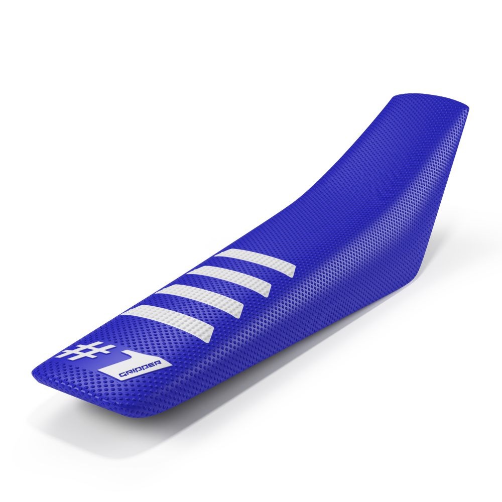Universeller Sitzbezug Onegripper - Ribbed blau und weiß