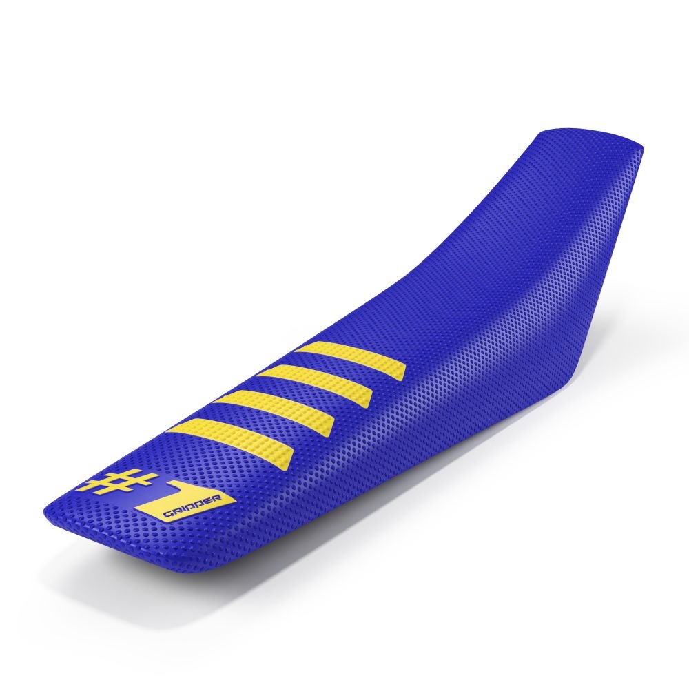 Universeller Sitzbezug Onegripper - Ribbed blau und gelb