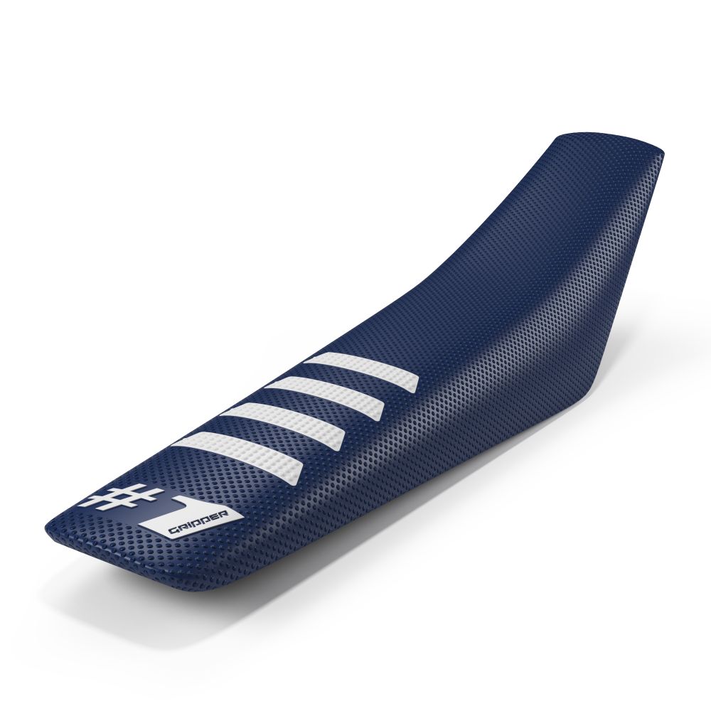 Universeller Sitzbezug Onegripper - Ribbed blau scuro und weiß