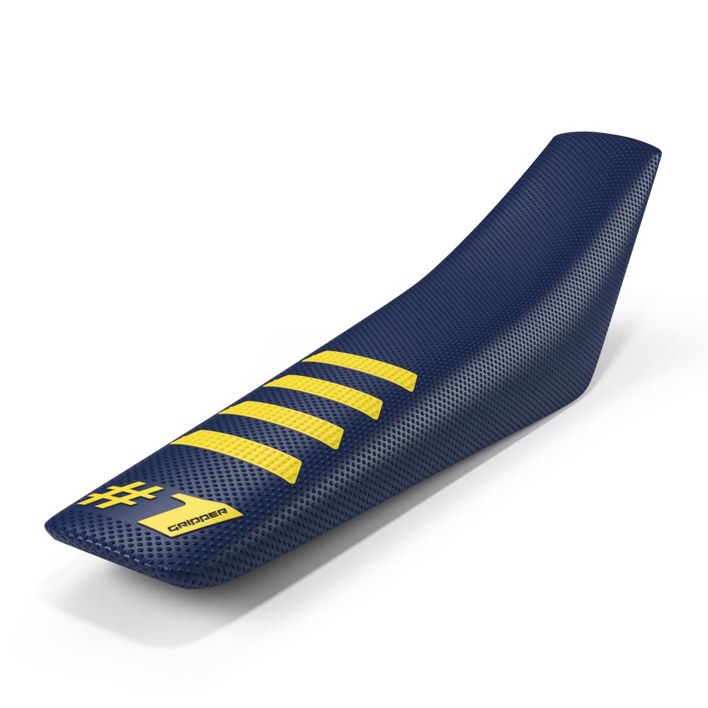 Universeller Sitzbezug Onegripper - Ribbed blau scuro und gelb