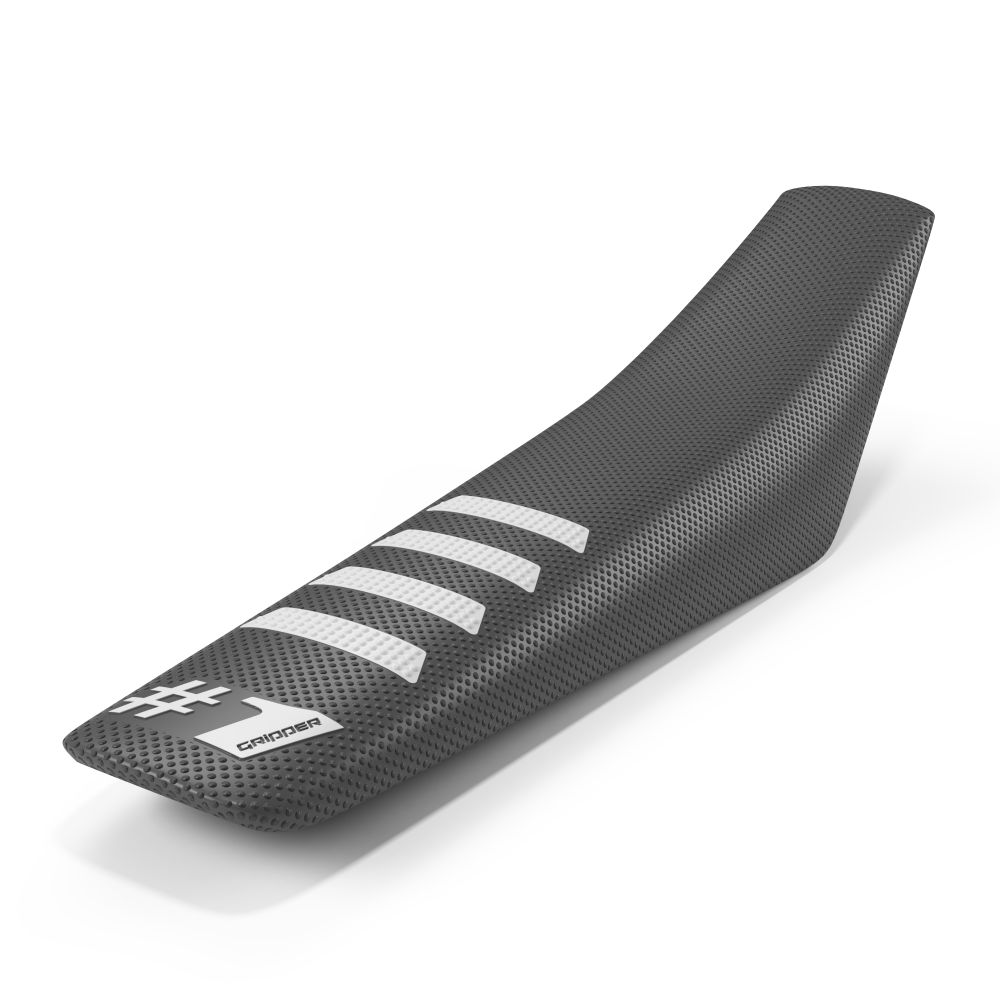 Universeller Sitzbezug Onegripper - Ribbed grau scuro und weiß
