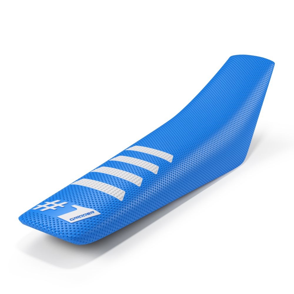 Universeller Sitzbezug Onegripper - Ribbed azzurro und weiß