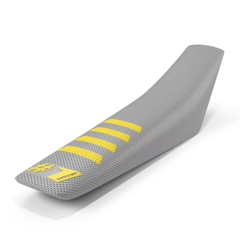 Universeller Sitzbezug Onegripper - Ribbed grau chiaro und gelb fluo