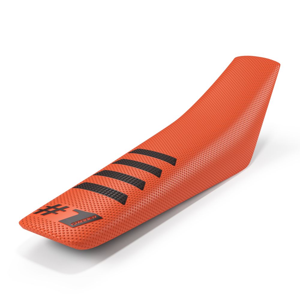 Universeller Sitzbezug Onegripper - Ribbed orange und schwarz