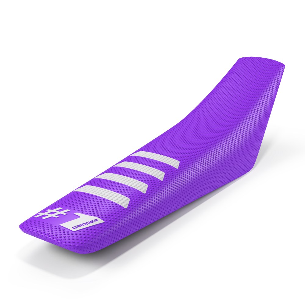 Universeller Sitzbezug Onegripper - Ribbed viola und weiß