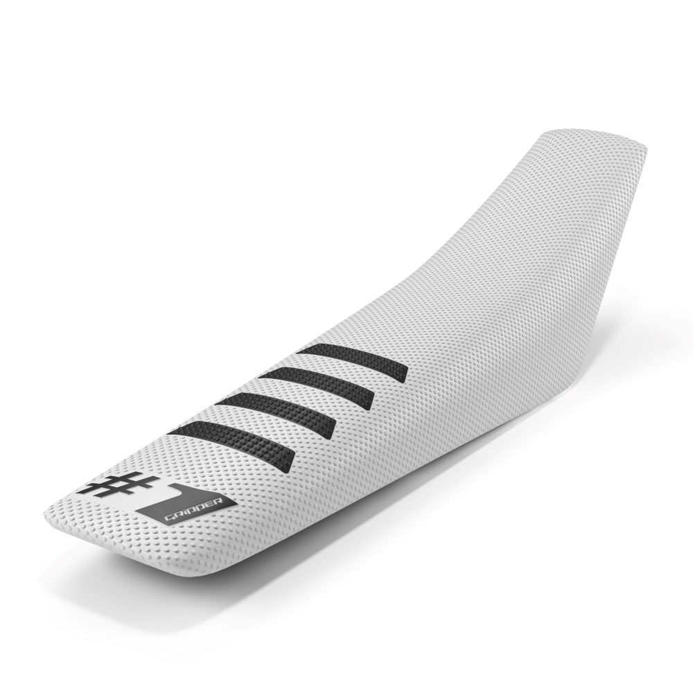 Universeller Sitzbezug Onegripper - Ribbed weiß und schwarz